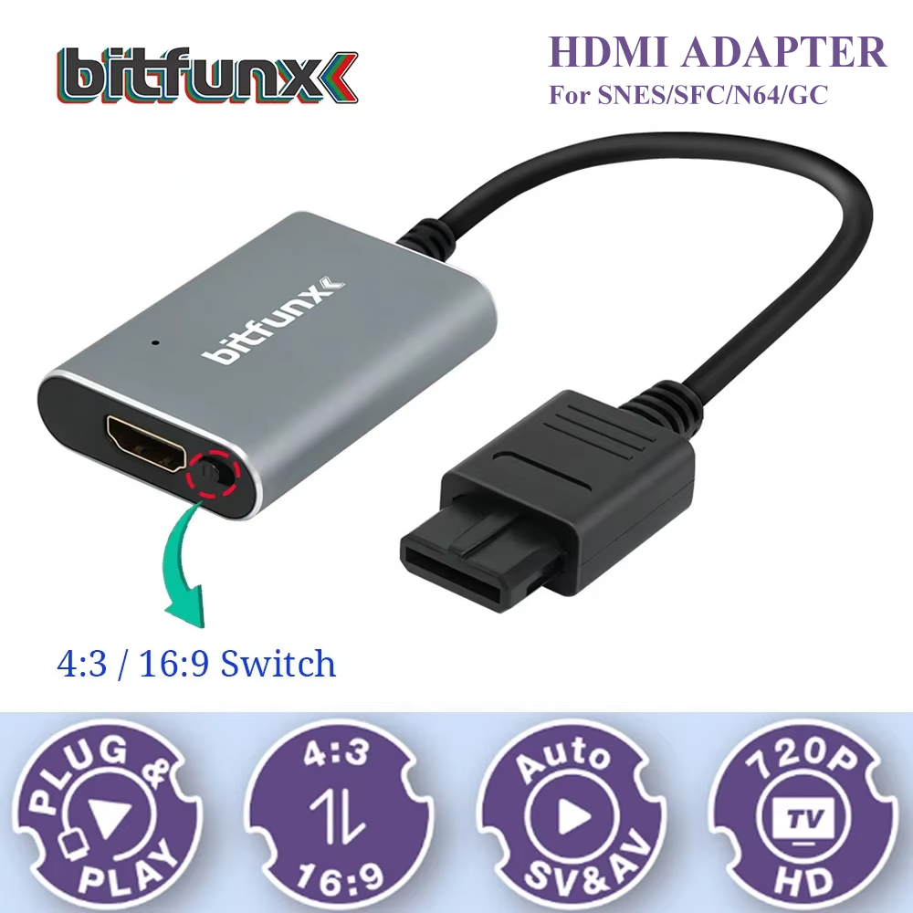 Retro Gaming Room - Bitfunx 720P Svideo / AV To
