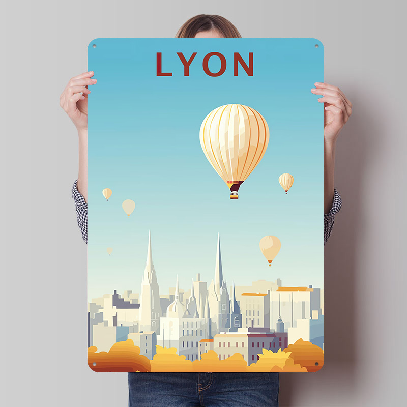 Retro Gaming Lyon - Travel to Lyon Printed Poster Customized