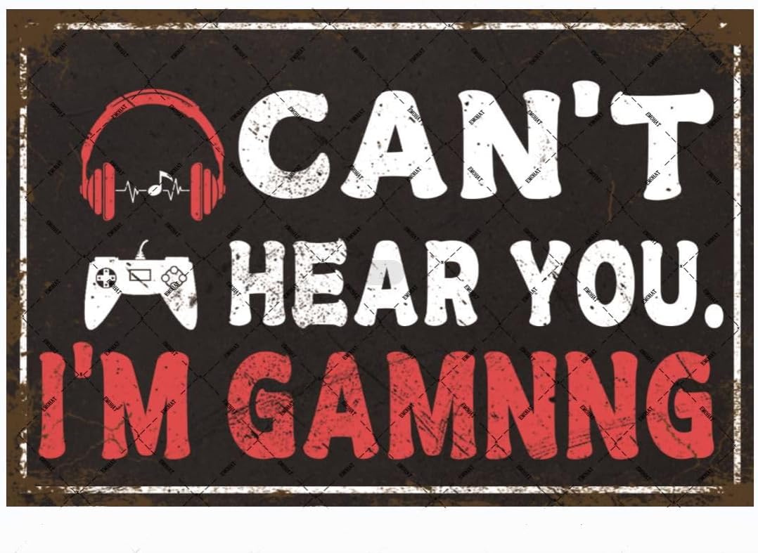 Retro Gaming Room - EMOHAT Game Room Metal Tin Sign