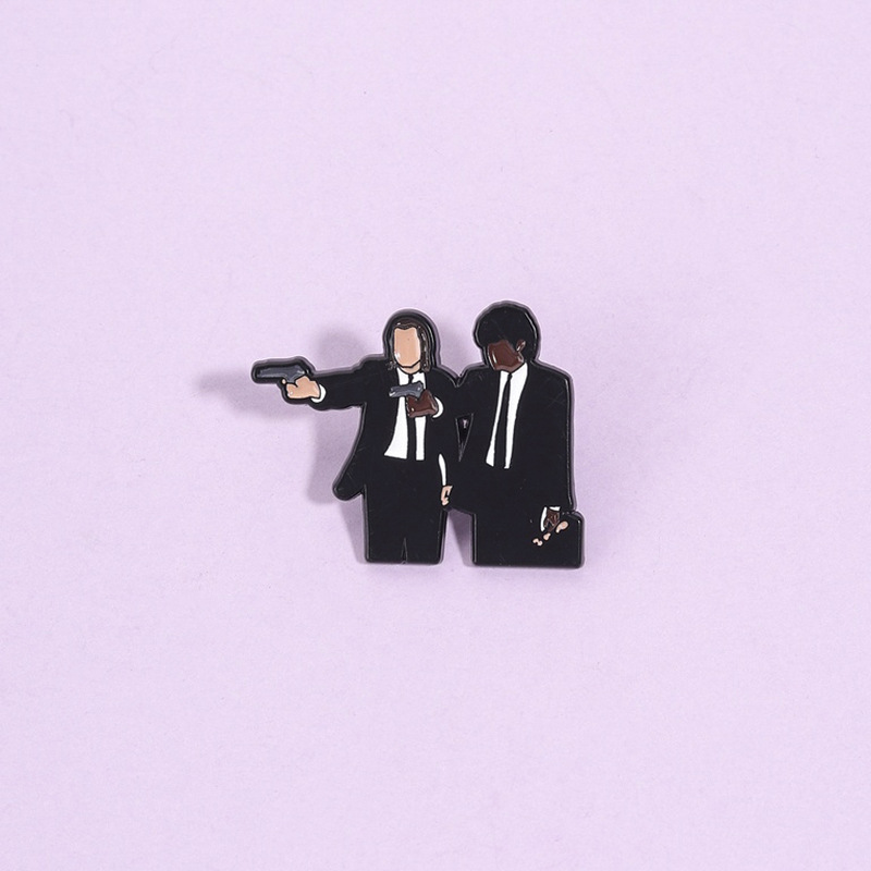 Retro Gaming Jacket - Pulp Fiction Enamel Pin Lapel Badge