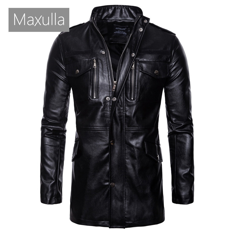 Retro Gaming Jacket - Maxulla Men's PU Leather Jackets Casual