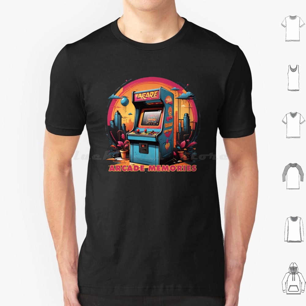 Retro Gaming Video - Arcade Memories-Arcade T Shirt Cotton Men
