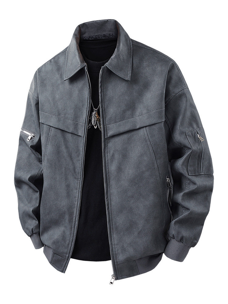 Retro Gaming Jacket - Asian Size Men's Retro Leather Bomber