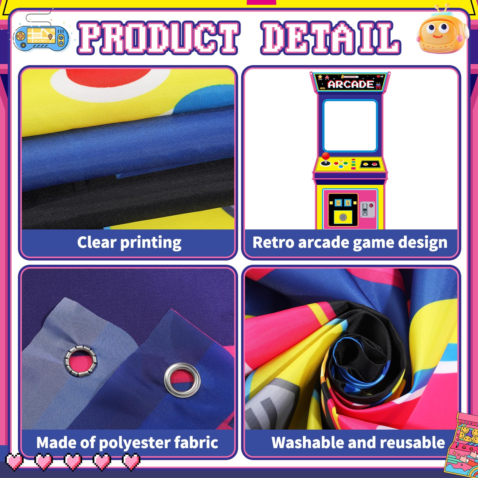 Retro Video Gaming Fabric Arca - Retro Gaming Video 评论和价格