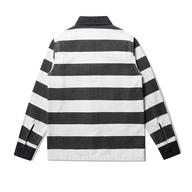 16oz Heavyweight Men Striped J - Retro Gaming Jacket 评论和价格