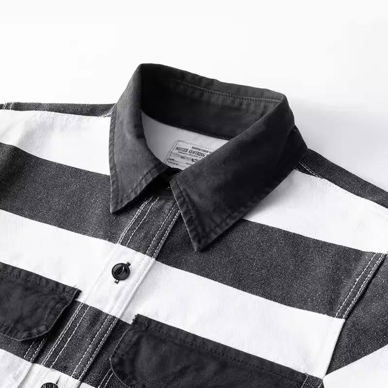 16oz Heavyweight Men Striped J - Retro Gaming Jacket 评论和价格