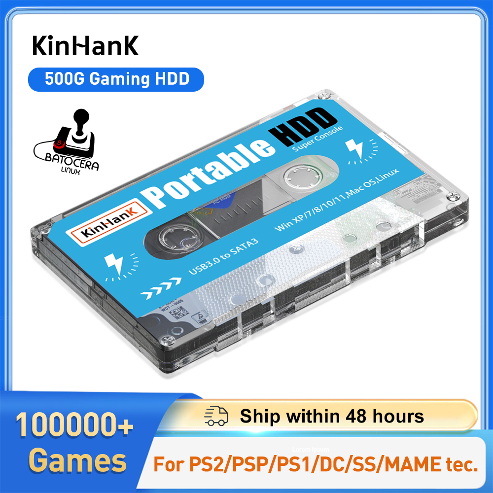 KINHANK 500G Gaming HDD Super  - Retro Gaming Batocera 评论和价格
