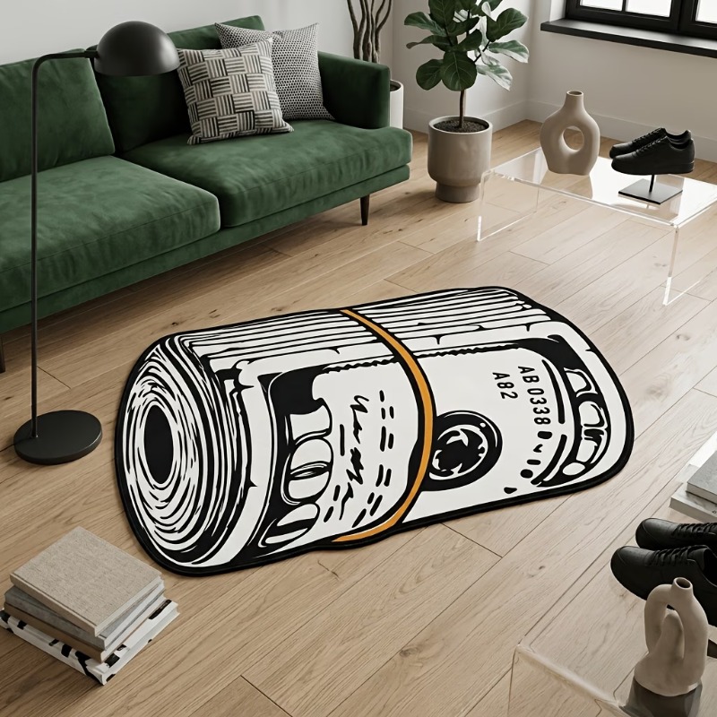 American Retro Rolled‑Up Money - Retro Gaming Rug 评论和价格