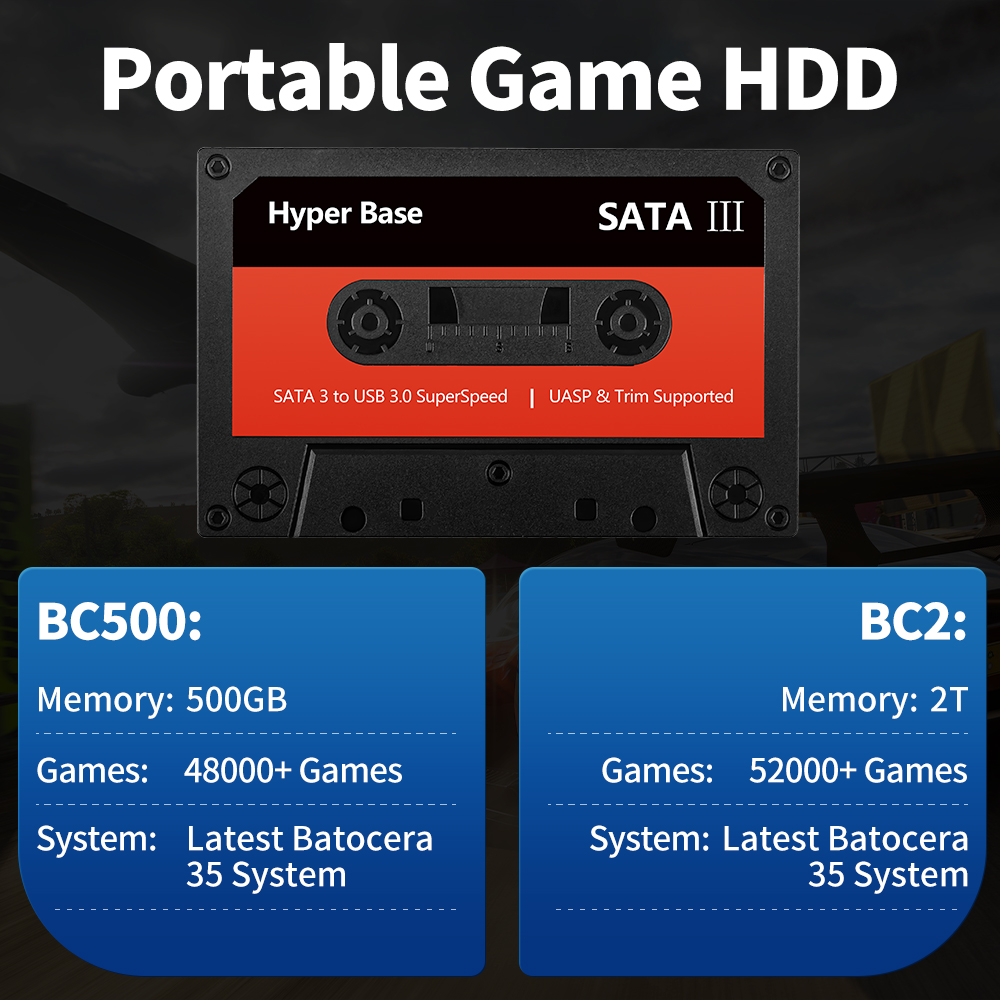 JMachen 500G/2TB Gaming Hard D - Retro Gaming Batocera 评论和价格