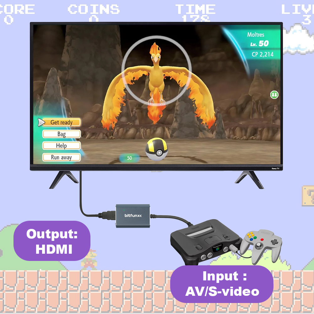 Bitfunx 720P Svideo / AV To HD - Retro Gaming Room 评论和价格