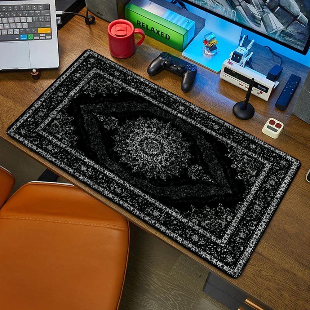 New Black Persian Carpet Myste - Retro Gaming Rug 评论和价格