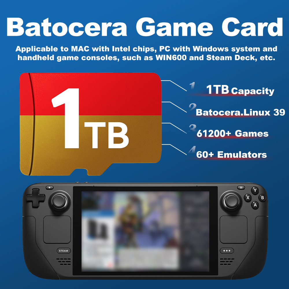 1TB Game TF Card for Steam Dec - Retro Gaming Batocera 评论和价格