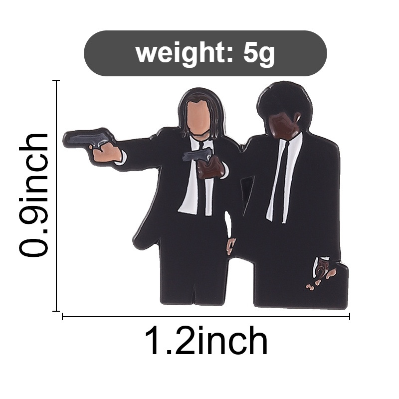 Pulp Fiction Enamel Pin Lapel  - Retro Gaming Jacket 评论和价格