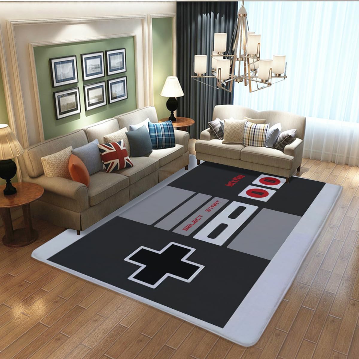 Vintage NES Controller Themed  - Retro Gaming Rug 评论和价格