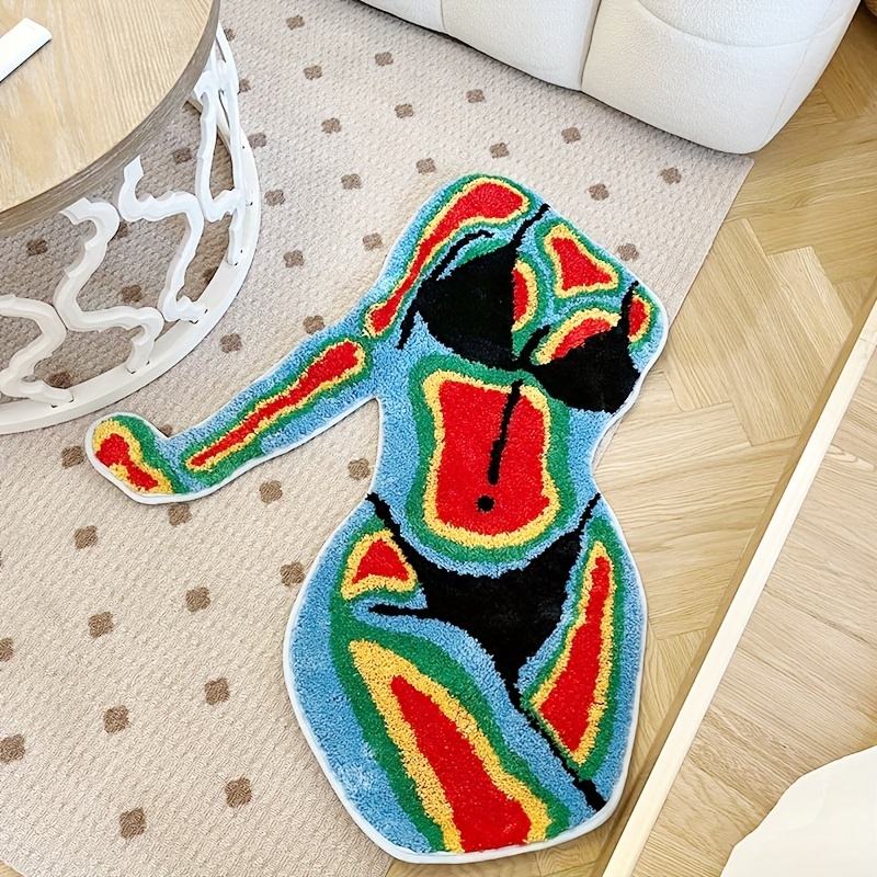 Irregular Body Shape Flocked F - Retro Gaming Rug 评论和价格