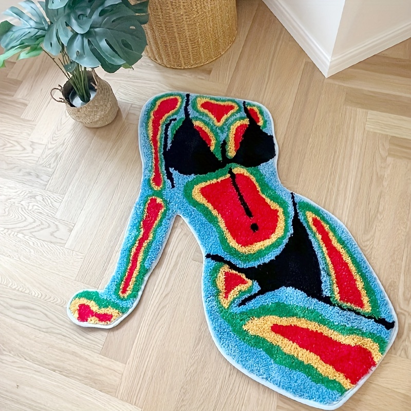 Irregular Body Shape Flocked F - Retro Gaming Rug 评论和价格