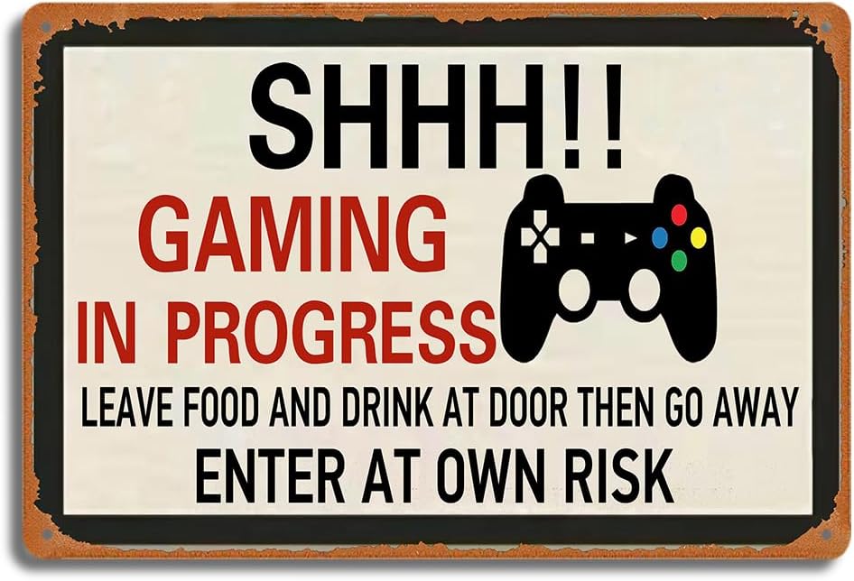 Retro Gaming Metal Tin Sign, S - Retro Gaming Room 评论和价格