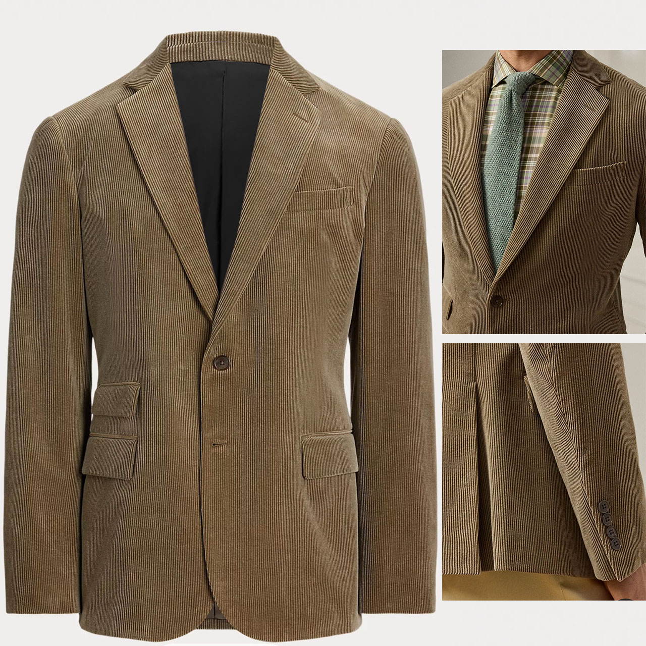 Vintage Corduroy Men's Blazers - Retro Gaming Jacket 评论和价格
