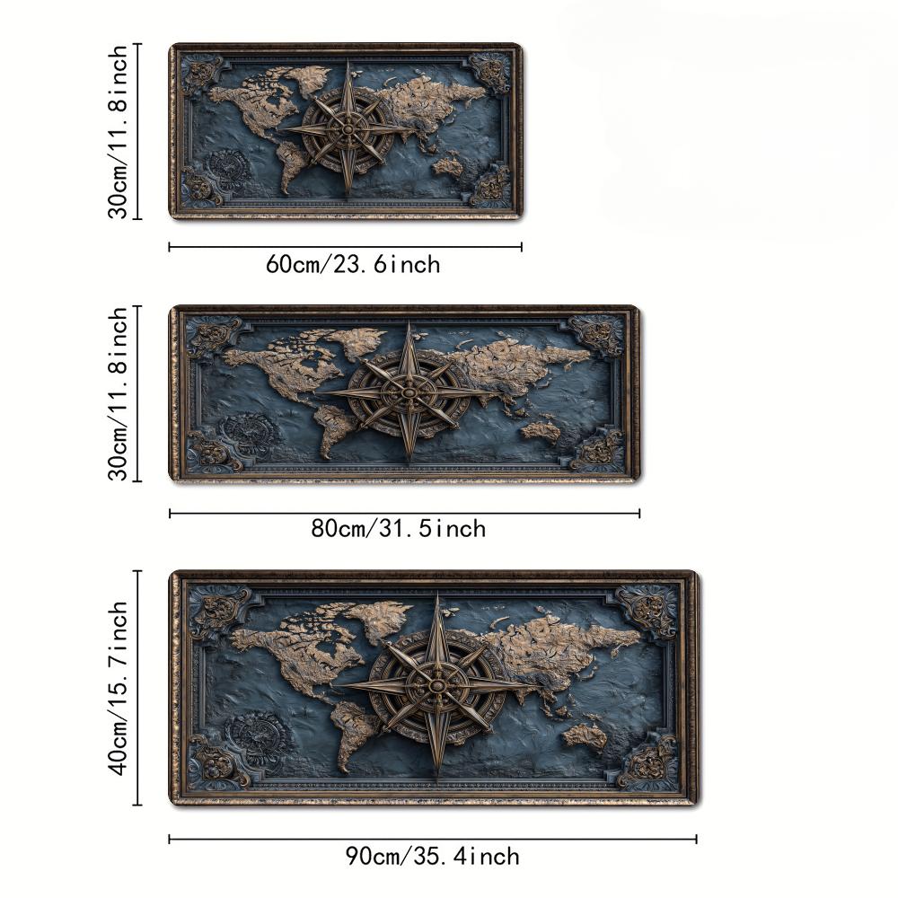 Retro compass and map Mouse Pa - Retro Gaming Rug 评论和价格