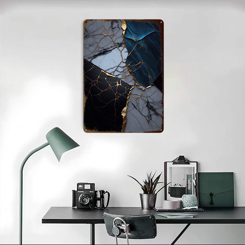 Abstract Marble Kintsugi Poste - Retro Gaming Gifts For Men 评论和价格