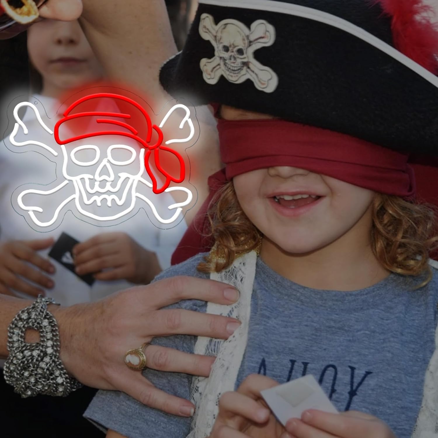 Pirate Skull USB Dimmable Neon - Retro Gaming Gifts For Men 评论和价格