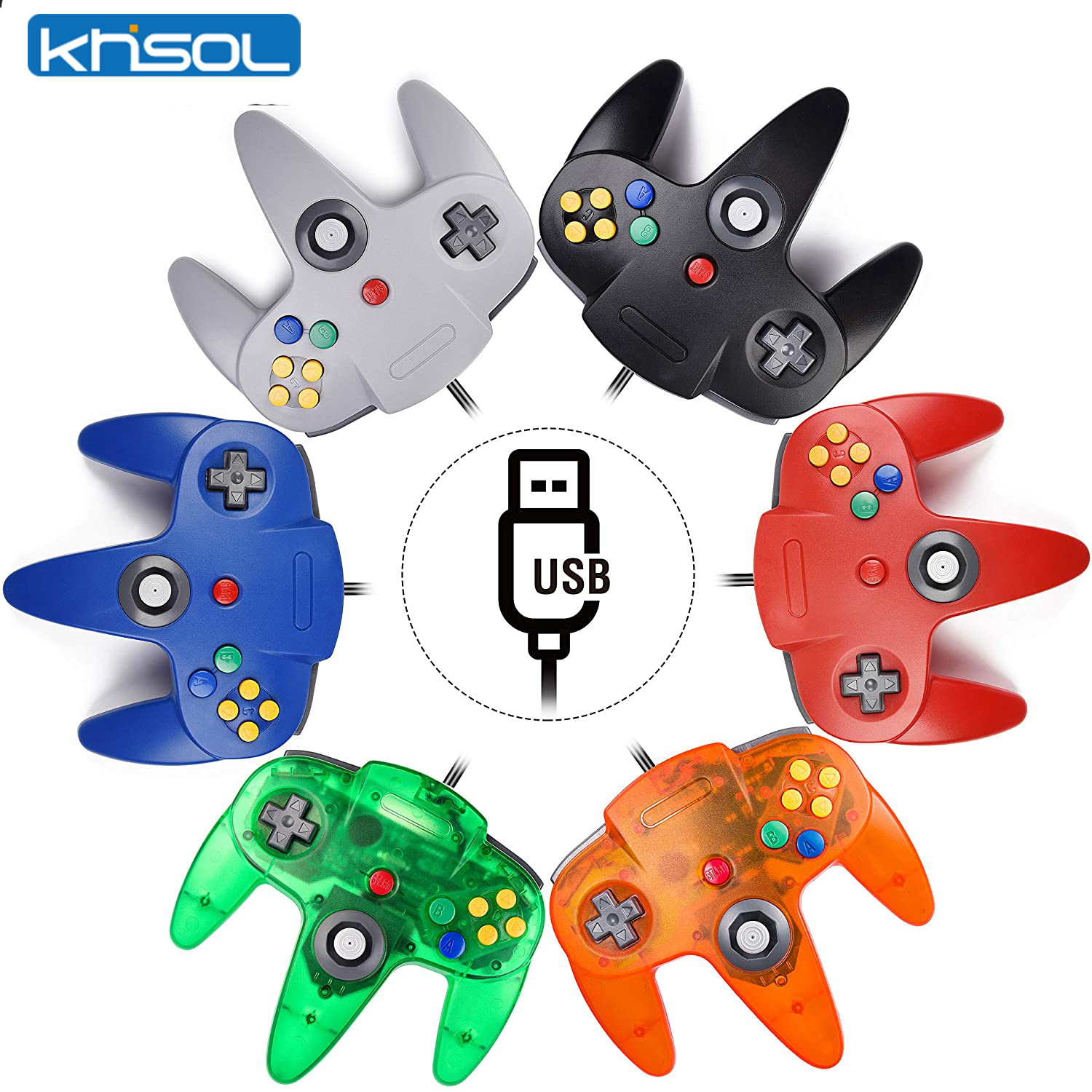 N64 Controller Classic USB Wir - Retro Gaming Nintendo 评论和价格